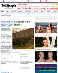 Four killed in Russia plane crash: Belfast Telegraph